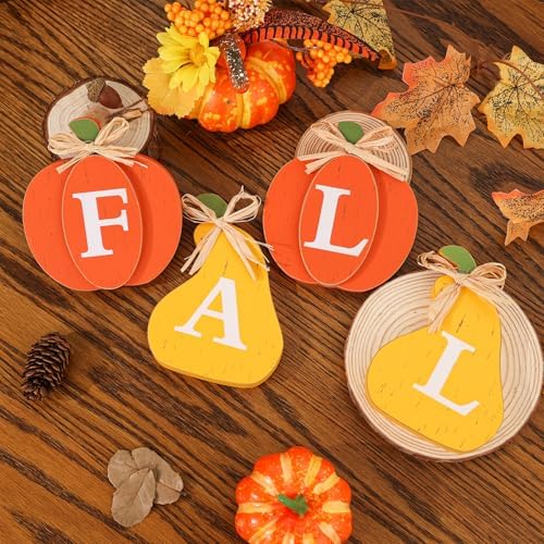 Fall Decorations Fall Thanksgiving Pumpkin Decor 3D Wooden Table Decor - Image 3