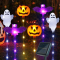 Halloween Decorations Outdoor Solar Pumpkin Bat Ghost Garden Stake Lights, 6-Pack 8 Modes Solar Halloween Lights Waterproof for Outside Home Patio Yard Pathway Grave Lawn Porch Party Decor by Xingpold
