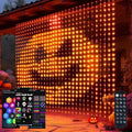 Dazzle Bright Smart Curtain Lights, 400LED 6.6FT x 6.6FT Color Changing Halloween Christmas Lights with Remote & APP, Dynamic DIY Fairy String Lights for Indoor Outdoor Bedroom Decorations by DazzleBright