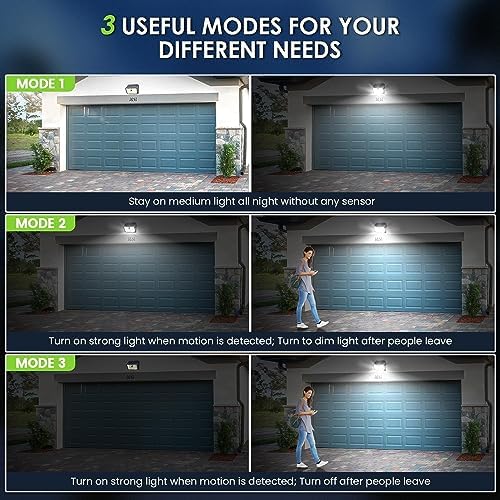 [16 Packs] Solar Motion Lights Outdoor, Ultra Bright Solar Fence Lights with Motion Sensor, IP65 Waterproof Security Light 3 Modes, 270° Lighting Angle, Wall Lights for Deck Patio Fence Garage Door - Image 5