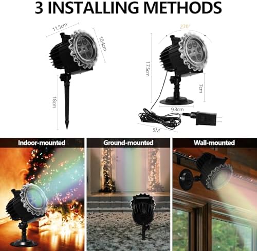 Halloween Decoration,MOSSNDAR Halloween Projector Light Outdoor 96 HD Patterns,Holiday Projector Light with Remote Control,Waterproof Landscape Lamp Projector for Halloween Party New Year Xmas Gift - Image 6