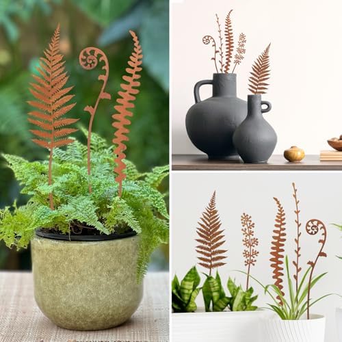 Metal Flowers for Outside,Garden Stakes Decorative,Flower Bed Decor Plant Stakes,Garden Statues Outdoor Clearance,Metal Yard Art Outdoor,Plant Decorations for Pots - Image 3