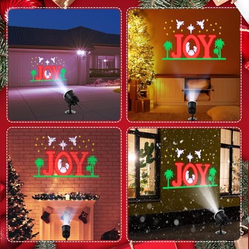 Hohean Christmas Nativity Projector Lights Outdoor Indoor, Waterproof LED Christmas Joy Themed Nativity Scene Projector with Timer Remote for Wall Windows Garage Doors Yard Xmas Decor(Colorful) - Image 7