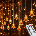 Curtain String Light Christmas Decoration Icicle Lights 8 Modes dimmable,108 LEDs 4M Christmas and Halloween String Lights for Home,Office,Party,bar,Holiday,Party (Warm White) by AiPertop