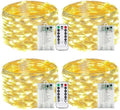 4 Pack Fairy Lights Battery Operated with Remote 16FT 50 LED String Lights by EXF