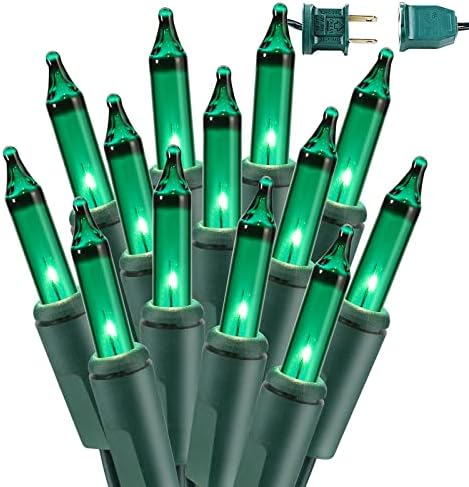 BrizLabs Christmas Lights, 69.6ft 300 Count Green String Lights, Connectable Incandescent Mini Light, 120V UL Certified Light String for Xmas Tree Indoor Outdoor St. Patrick's Day Party Decor by BrizLabs