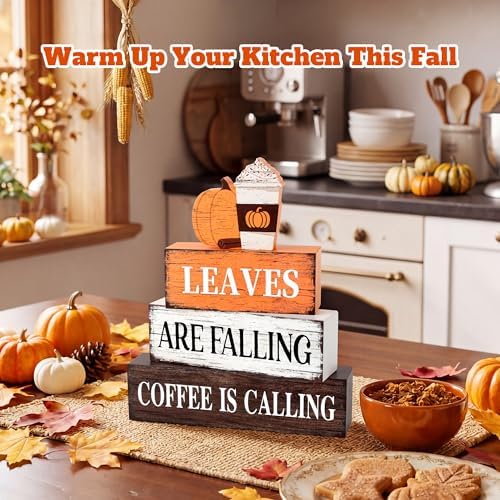 4 Pcs Fall Wooden Decor, Fall Table Decorations Gifts for Home - Image 5