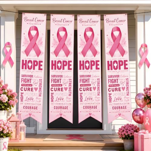 Breast Cancer Awareness Accessories - Pink Ribbon Hope Survivor Banner - Image 5
