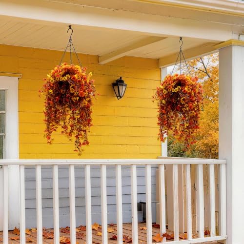 ColoPlay Artificial Mums for Outdoors Fall Decor, Faux Fake Hanging Flowers - Image 7