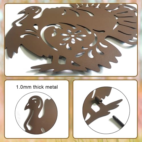Metal Turkey Thanksgiving Yard Signs,Fall Decorations Outdoor Garden Stakes - Image 5