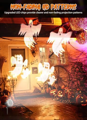 Minetom Halloween Projector Lights Outdoor, Rotating Ghost Projector Halloween, Waterproof Halloween Light Projector Landscape Lights for Outdoor Indoor, Yard, Patio, Garden, Party Decor - Image 6