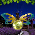 Butterfly Outdoor Decor with Bouncy Springs Pendant Lights Birthday Gifts for Women Mom Grandma,Hanging Solar Lights Outside Waterproof Metal Solar Garden Decoration for Porch,Yard,Backyard,Patio by Unknown