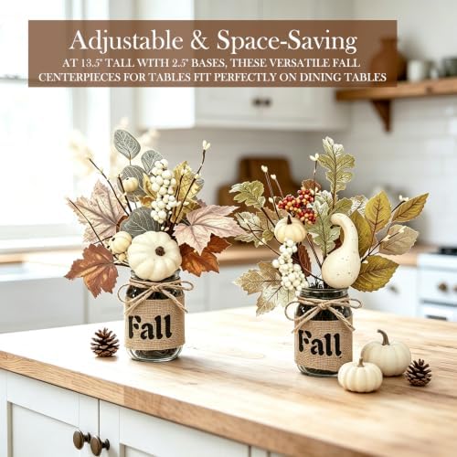 2 Pack 13.5 Inch Fall Decor Fall Trees Table Centerpieces with 20 LED Timer - Image 4