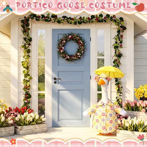 Soulchen 3 Pcs Summer Goose Outfit Porch Lawn, Yellow Bloom, 23 Inch - Image 4