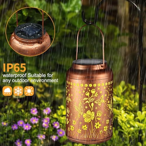 Butterfly Solar Lanterns Outdoor Waterproof Garden Decor Gifts for Women - Image 2