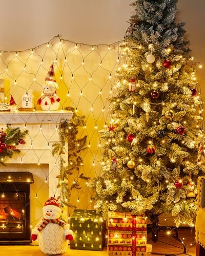 2 Pack 12×5FT 360 LED Christmas Net Lights Outdoor Mesh Lights Waterproof - Image 6