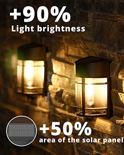 Solar Fence Lights, 12 Pack Waterproof Solar Lights Outdoor, Outdoor Solar Lights for Fence Garden Yard Step Deck Stairs - Image 3