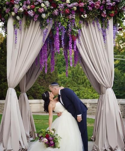 108pcs Artificial Wisteria Flowers 3.6 Feet/Piece Purple Dense Artificial Fake Wisteria Vine Ratta Hanging Garland Silk Flowers String Home Party Wedding Decor（Purple-Dense） - Image 5