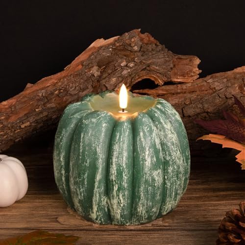 Fall Decorations for Home - Flickering Flameless Wax Pumpkin LED Candle - Image 6
