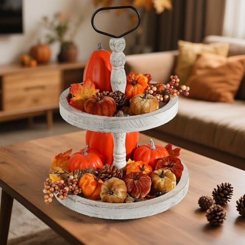 Artmag 51 PCS Artificial Fabric Pumpkins, Fall Harvest Decorations with Acorns, Pinecones, Berries, Maple Leaves for Fall Thansgiving Halloween Decoration - Image 5