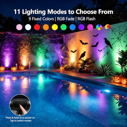 Brizled Solar Power Spotlight 6 Pack Halloween Spot Lights Outdoor Lighting - Image 3