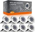 INCX Solar Lights Outdoor Waterproof, Cold White, 8 Pack Ground Lights by INCX