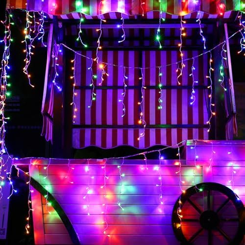 Lomotech Christmas Icicle Lights - 65Ft Christmas Lights,Multicolor - Image 5
