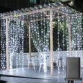 Solhice LED Curtain Lights Outdoor 30ft x10ft Cool White, 720 LED Plug in Hanging Christmas String Lights Indoor, Twinkle Light Backdrop for Outside Backyard Wedding Bedroom Decor (Not Connectable) by Solhice