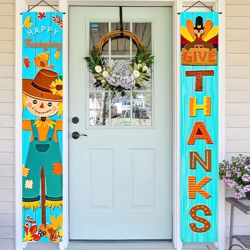 HOMETITUTE Give Thanks Porch Banner Set 12 x 71 Inch 2 Pack - Image 3