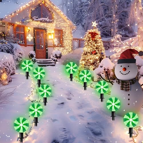 Ultimate Unicorn Christmas Lollipop Pathway Lights Green, Christmas Decor - Image 7