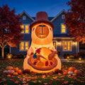 Soulchen 5FT Thanksgiving Inflatable Capybara Outdoor Decorations with Pilgrim Hat Maple Holding Turkey Built-in LED Lighted Blow up for Yard Garden Lawn Autumn Holiday Party Decor by Soulchen