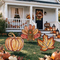 Smile Thanksgiving Yard Signs With Stakes, Turkey Pumpkin Maple Lawn Sign, Corrugated Plastic Waterproof Outdoor Decorations For Yard Garden Porch Party Decor by Sme