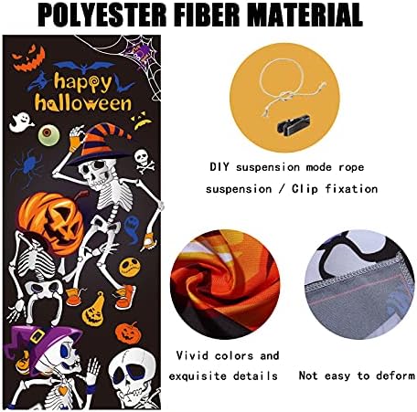 Breling 72x30 Inch Halloween Door Cover Decorations, Skeletons Style - Image 5