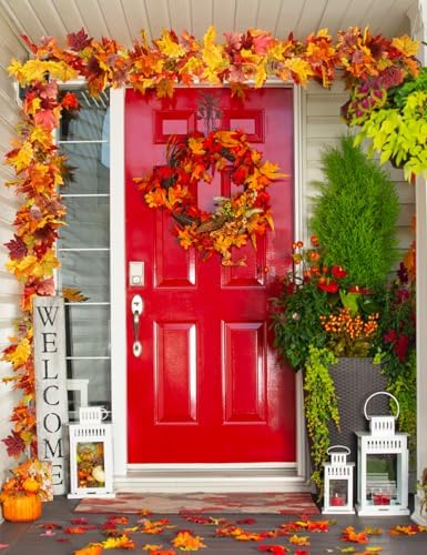 WOHOHOHO 4 Pack Fall Garland Maple Leaf Decorations, 5.9 Ft 72 Leaves Each - Image 5