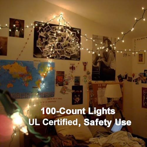 BrizLabs Steady & Twinkle Christmas Lights 100-ct Clear Mini Light String - Image 3