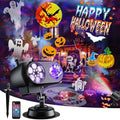 2026 Brighter Halloween Projector Lights,8 Patterns 10HD Slides (Ocean Wave & Patterns), 8 Themes Holiday Projectors with Remote for Halloween Decorations Outdoor or Indoors by Unknown