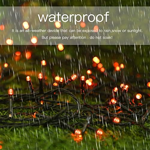 Solar Halloween String Lights, Orange 200Led, Outdoor Waterproof - Image 3