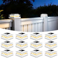 Solar Post Cap Lights for 4x4 Wood/Vinyl Posts, 12 Pack by Unknown
