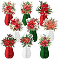 Pedel Christmas Poinsettia Flower Table Centerpiece 9Pcs by Pedel