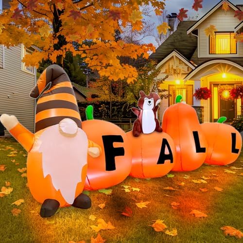 7FT Fall Inflatables Outdoor Decorations Blow Up Pumpkin with Built-in LEDs - Image 4