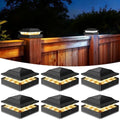 Solar Post Cap Lights for 4x4 Wood/Vinyl Posts, 6 Pack by Unknown