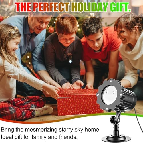 eBoot 4 Sets Christmas Laser Lights Projector Outdoor Waterproof Christmas Laser Lights with Remote and Timer, 2 Colors 4 Flashing Modes Landscape Spotlight Red and Green Stars for Xmas Indoor Decor - Image 6