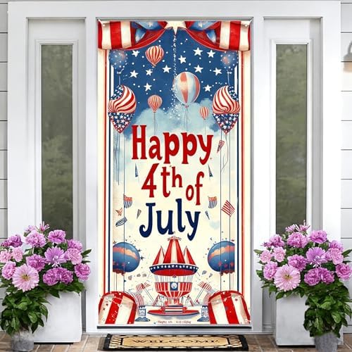 Patriotic Welcome Door Cover, 70.86" X 35.43" Door Banner - Image 2