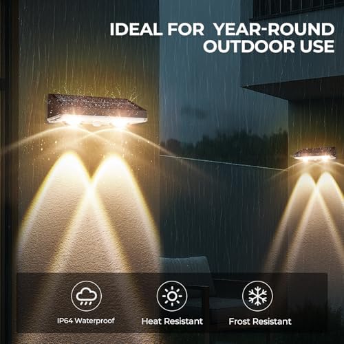 Outdoor Solar Fence Lights, 80LM, 9 Color Modes, IP65 Waterproof, 12 Pack - Image 6