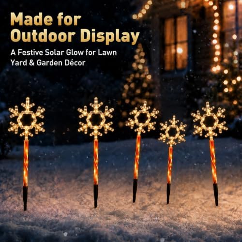 Solar Christmas Lights Outdoor, Yard Decor for Garden, Lawn and Pathway - Image 2