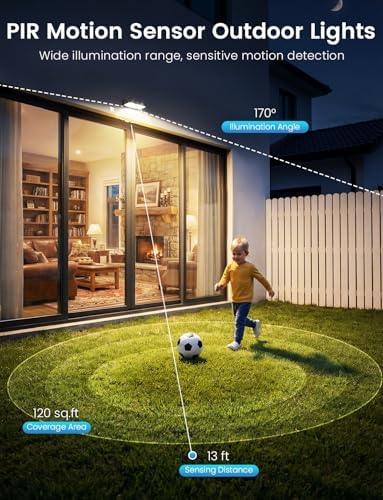 Solar Fence Lights Outdoor with Motion Sensor, 6 Pack Warm White Fence Lights Solar Powered 3 Modes IP65 Waterproof Dusk to Dawn Outdoor Lights for Patio Deck Wall Backyard Garden Decorative - Image 3