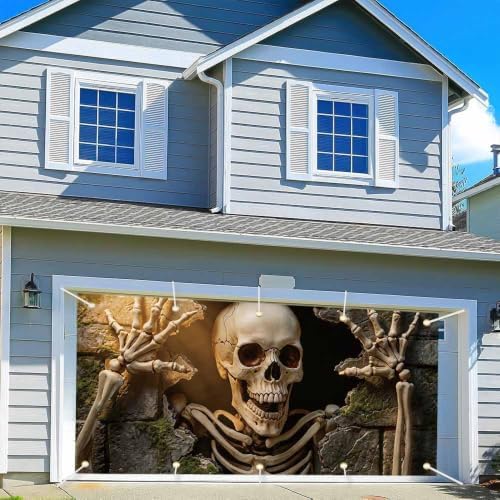 16x7FT Halloween Garage Door Banner Large Hanging Backdrop Decor - Image 4