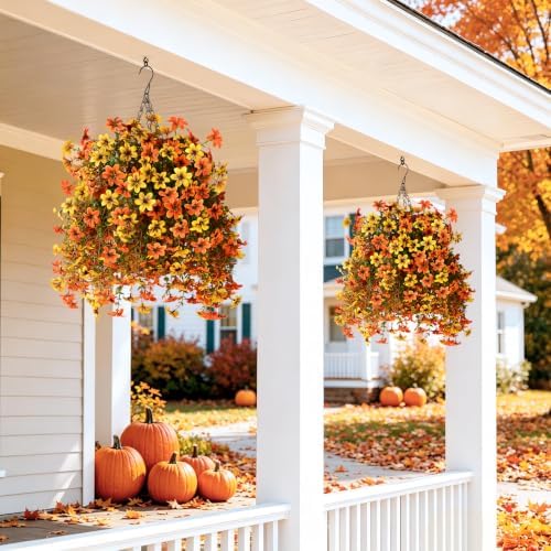 INQCMY Artificial Hanging Flowers for Outdoors Fall Decoration - Image 7