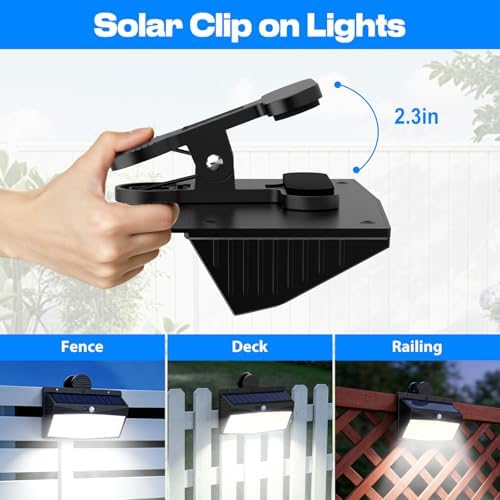 Peasur 368 LED Clip On Solar Motion Sensor Lights Outdoor with 3 Modes - Image 2