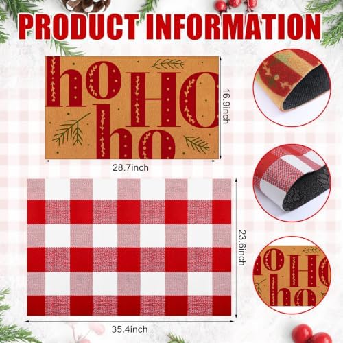 Tinideya 2 23.6 X 35.4 Inches Santa Hohoho Red Brown - Image 2